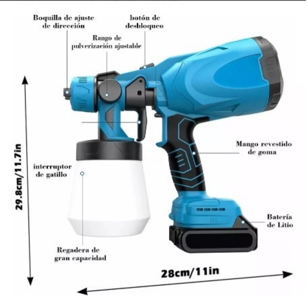 Pistola de Pintura 2 baterías Inalámbrica 48V
