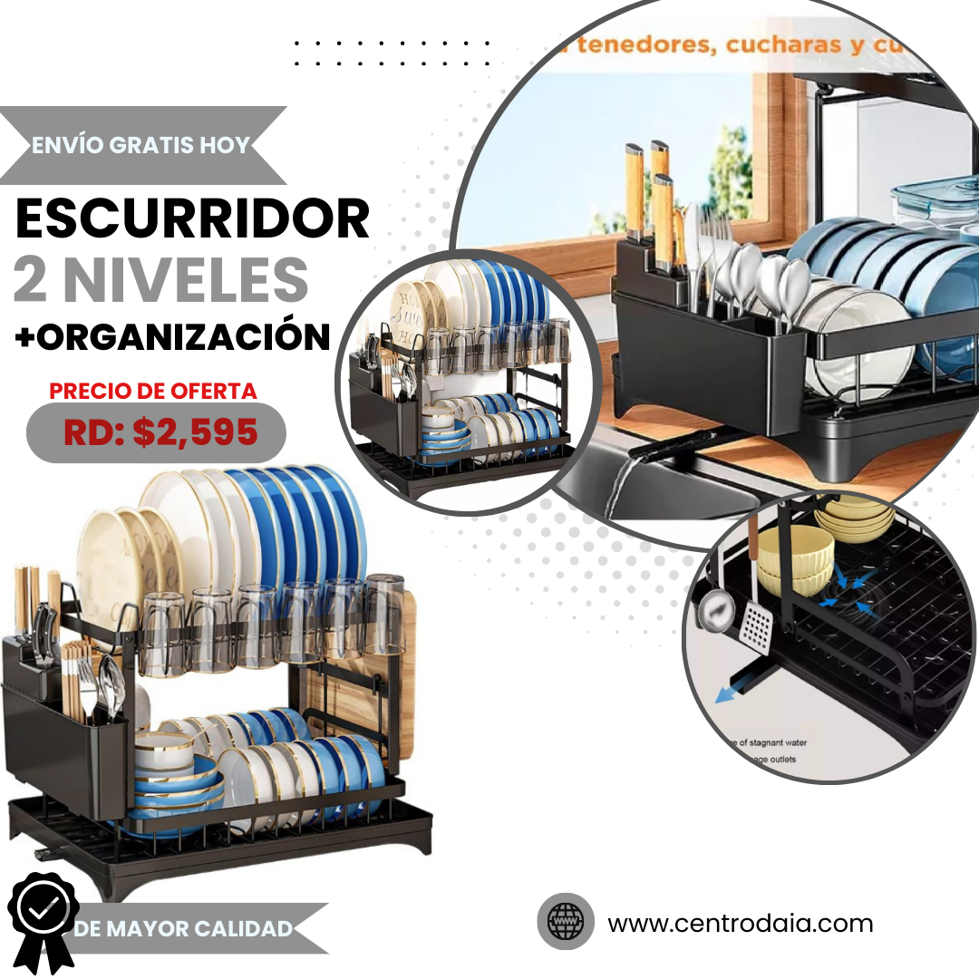 🤯EL ESCURRIDOR MÁS VENDIDO HOY, LO TIENES AQUÍ DE 2 NIVELES CON DESAGÜE🤩